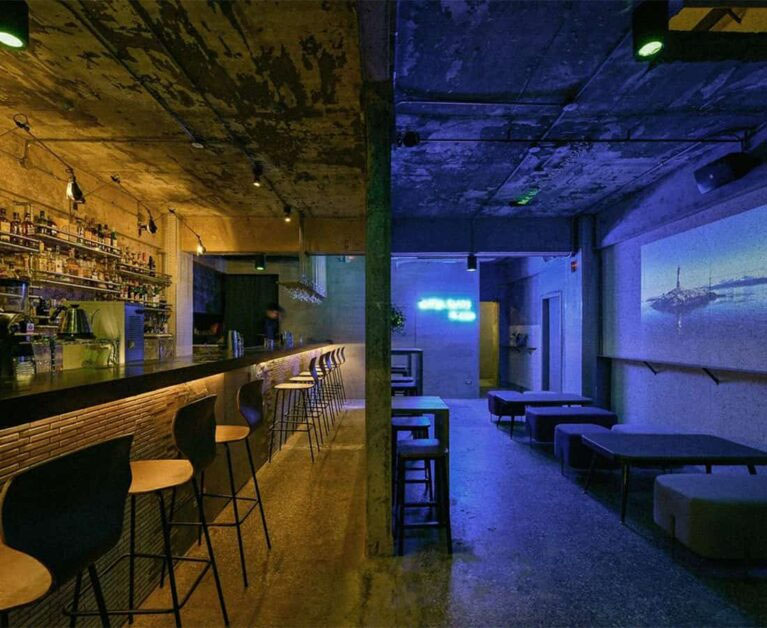 A bar in Taipei at night